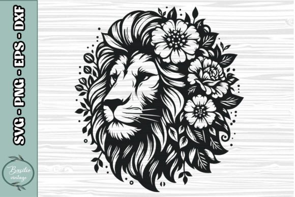 Download Floral Lion SVG Clipart 13 - Lion svg Collection