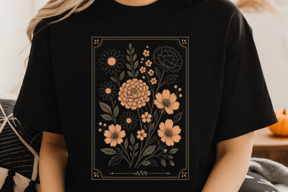 Download Vintage Floral Frame Shirt PNG - Vintage floral frame Collection