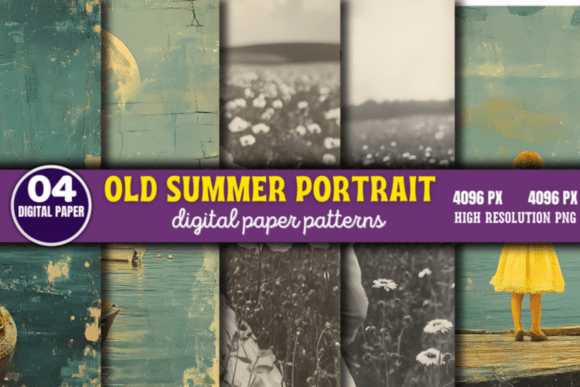 Download Old Summer Portrait Photos Pattern 9 - Premium Resources