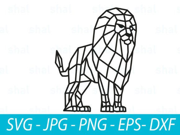 Download Geometric Lion SVG - Big Cat Clipart PNG - Lion svg Collection