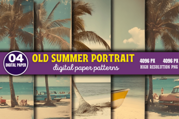 Download Old Summer Portrait Photos Pattern 5 - Premium Bundle