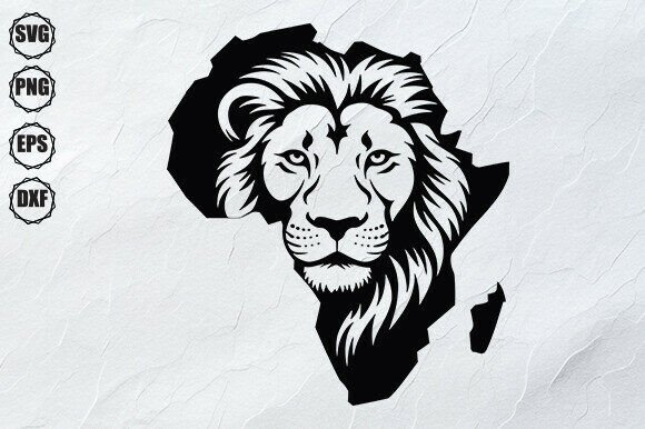 Download Africa Map Lion Svg, Lion Head Svg - Lion svg Collection