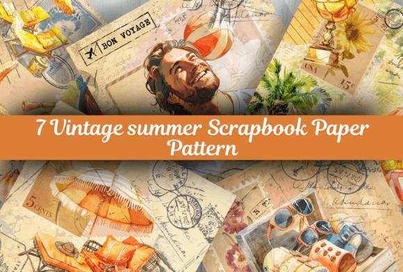 Download Vintage Summer Scrapbook Paper - Premium Resources