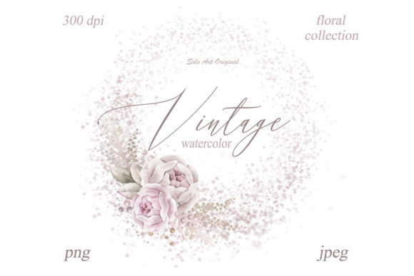 Download Vintage Floral Frame Pink Blush Flowers - Vintage floral frame Collection