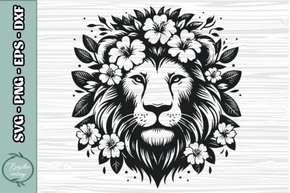 Download Floral Lion SVG Clipart 06 - Lion svg Collection
