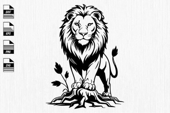 Download Majestic Lion Svg- King of the Jungle Cl - Lion svg Collection