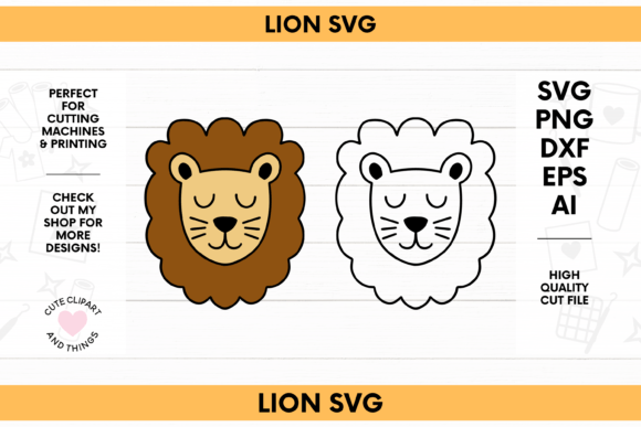 Download Lion SVG | Safari SVG | Cute Lion - Lion svg Collection