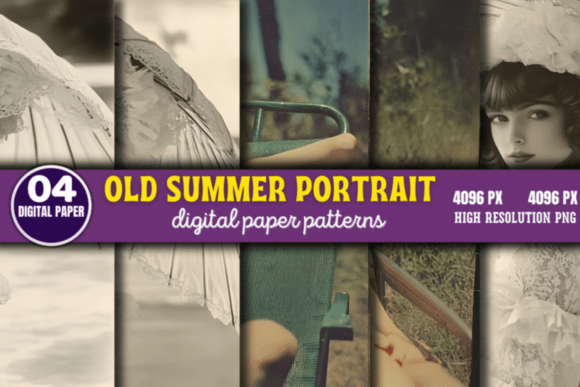 Download Old Summer Portrait Photos Pattern 4 - Premium Resources