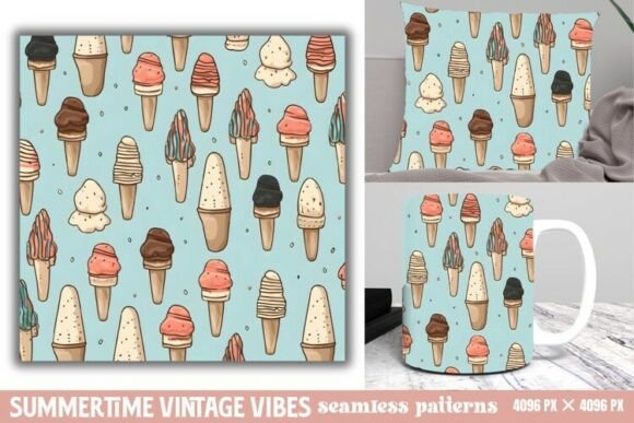 Download Summertime Vintage Vibes Seamless Paper - Premium Resources