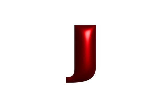 Download Red Metal Shiny Letter J 3D Illustration - 3d illustration Collection