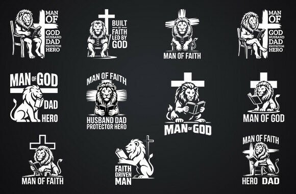 Download Christian Lion SVG Bundle,Man of God Svg - Lion svg Collection