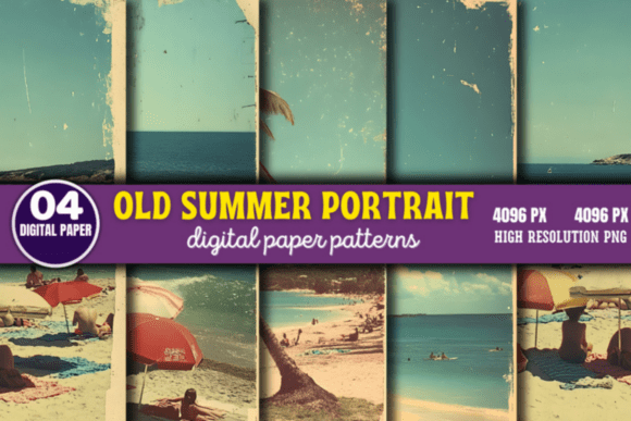 Download Old Summer Portrait Photos Pattern 7 - Premium Bundle