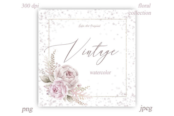 Download Dusty Rose Vintage Floral Frame Flowers - Vintage floral frame Collection