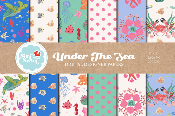 Download Sea Turtles and Jellyfish Sea Life Paper - Premium Resources