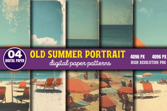 Download Old Summer Portrait Photos Pattern 8 - Premium Bundle